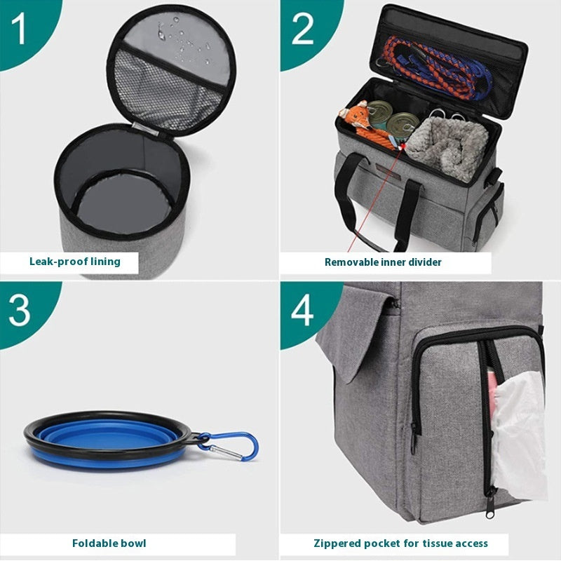 Pet travel bag kit